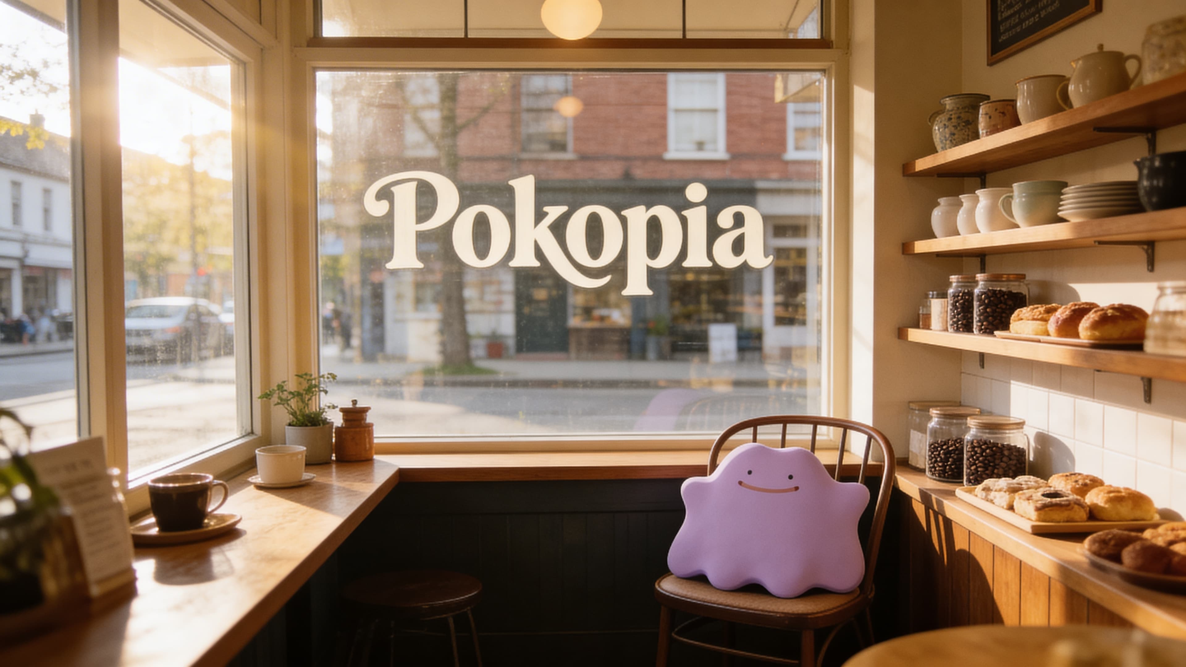 Ditto at the Pokopia Coffee Shop