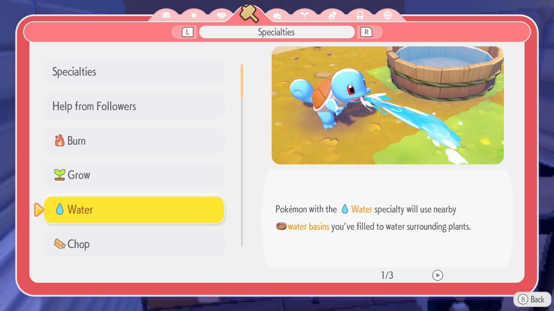 A range of different habitats in Pokemon Pokopia