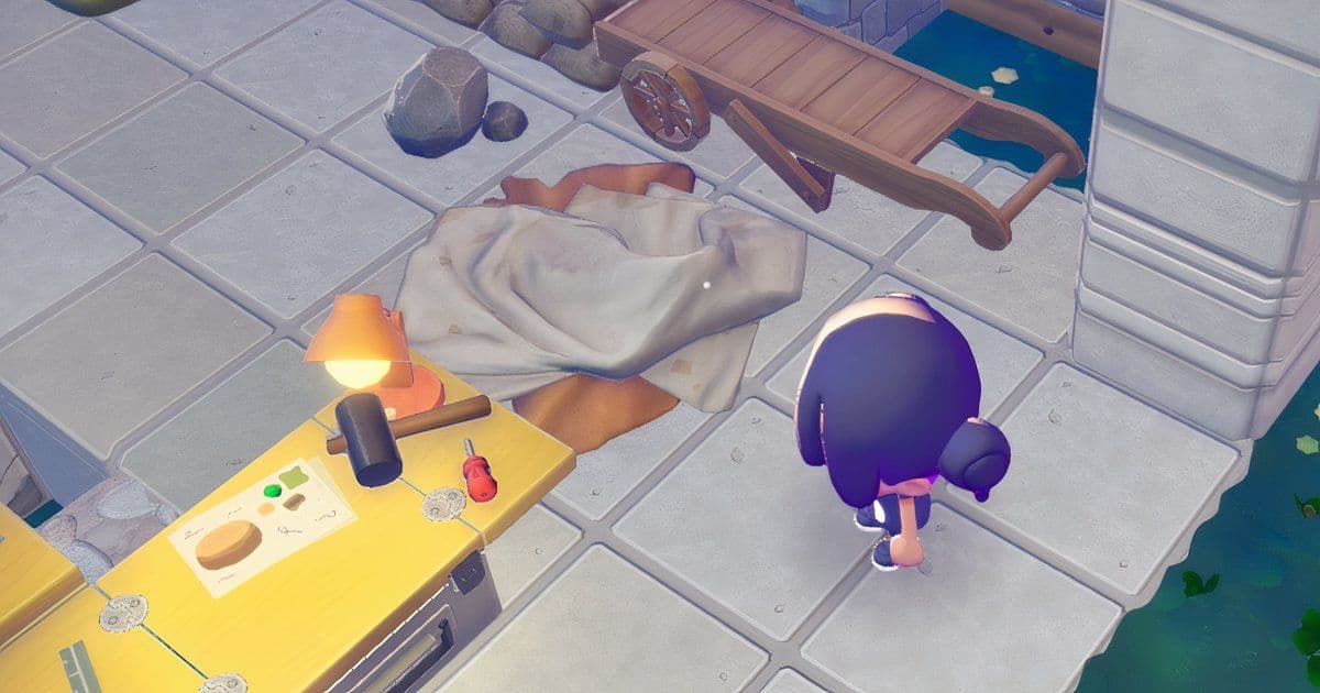 Cutting spider webs to collect Twine in Pokémon Pokopia