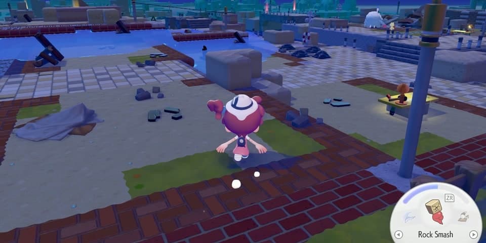 Pokémon Pokopia seaside area