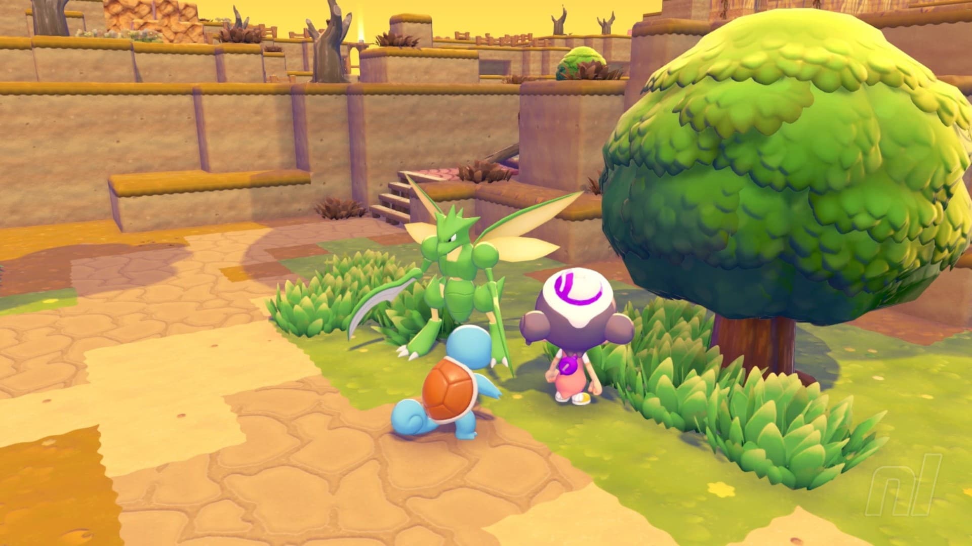 Building a Tree-shaded Tall Grass habitat for Scyther in Pokémon Pokopia